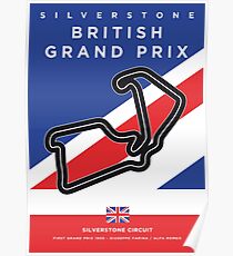 My F1 SILVERSTONE Race Track Minimal Poster Poster
