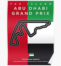 My F1 YAS MARINA Race Track Minimal Poster Poster