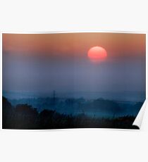 Sunset over West Lothian Poster
