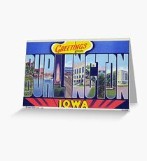 Vintage Greetings from Burlington Iowa Greeting Card
