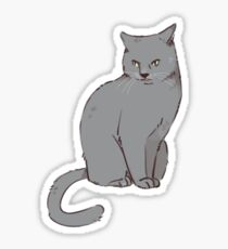 grumpy grey Sticker