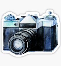 Watercolor vintage SLR camera Sticker