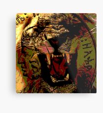 Jah Rasta Lion Power Metalldruck