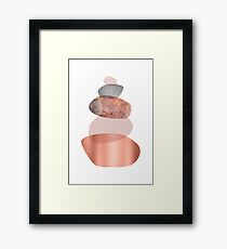 Blush and Copper Balance Framed Print