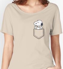Pocket Snoopy Dog Women's Relaxed Fit T-Shirt