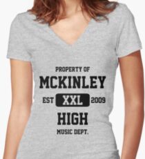 Property of McKinley High Music Department - Glee Women's Fitted V-Neck T-Shirt