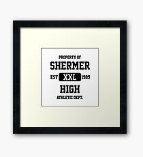 Eigentum von Shermer High-Breakfast Club Athletic Dept. Gerahmtes Wandbild