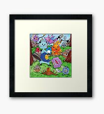 Pokemon Crowd Framed Print