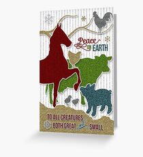 Barnyard Animals | Peace on Earth Christmas Greeting Card