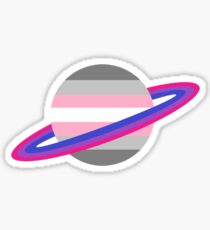 Demigirl/Bisexual Pride Planet Sticker