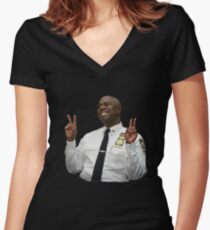 Peace, Holt Women's Fitted V-Neck T-Shirt