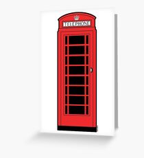 British Red Phone Box Greeting Card