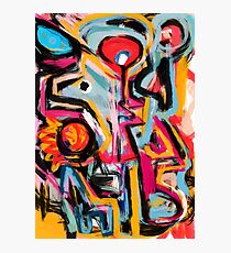 Blue Dog Street Abstract Art Photographic Print