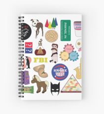Parks and Rec Flatlay Spiral Notebook