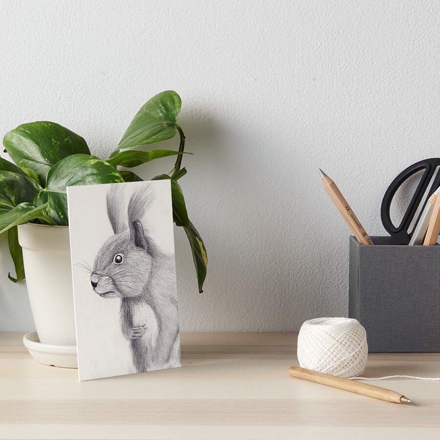 Red Squirrel Art Board Print