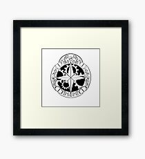 Steampunk compass Framed Print