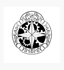 Steampunk compass Photographic Print