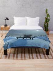 Dog and Elephant Friends Throw Blanket