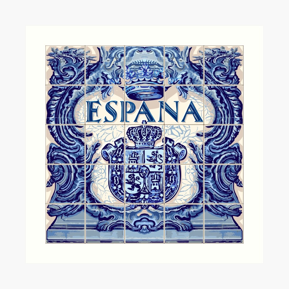 España Azulejo Azuleios España Madrid Lámina artística