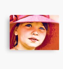 Girl in a Red Hat Canvas Print