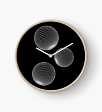 Geometric Neon Space Bubbles Clock