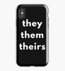 They, Them, Theirs Personal Pronouns iPhone Case