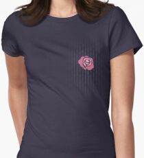 McGregor Mayweather LA Presser - Pink Rose Fuck You Pinstripe Women's Fitted T-Shirt
