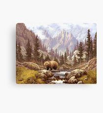 Grizzly Bear Landscape Canvas Print