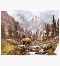 Grizzly Bear Landscape Poster