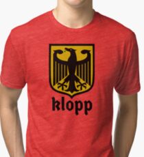 German Klopp Liverbird Tri-blend T-Shirt