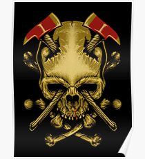 Skull Axe Poster