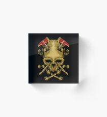 Skull Axe Acrylic Block