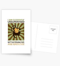Currently Unsupervised Art Design Postcards
