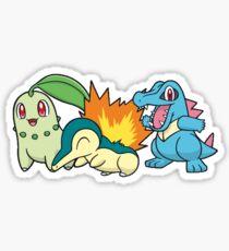 Johto Starters Sticker