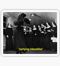 Nun Hula Hoop Party Sticker