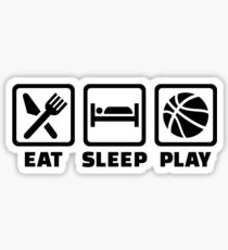 Eat Sleep play Basketball Sticker