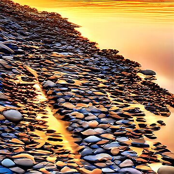Artwork thumbnail, Pebble beach at Sunset by hartrockets