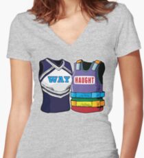 Camiseta entallada de cuello en V WayHaught Wynonna Earp Rainbow Chalecos