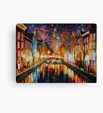 NIGHT AMSTERDAM limited edition giclee of L.AFREMOV painting Canvas Print