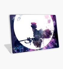 Little Witch Flying Over Moon Laptop Skin