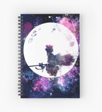 Cuaderno de espiral Pequeña bruja volando sobre la luna