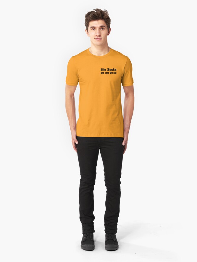 Alternate view of A Bit of Optimism #1 (Small Text) Slim Fit T-Shirt