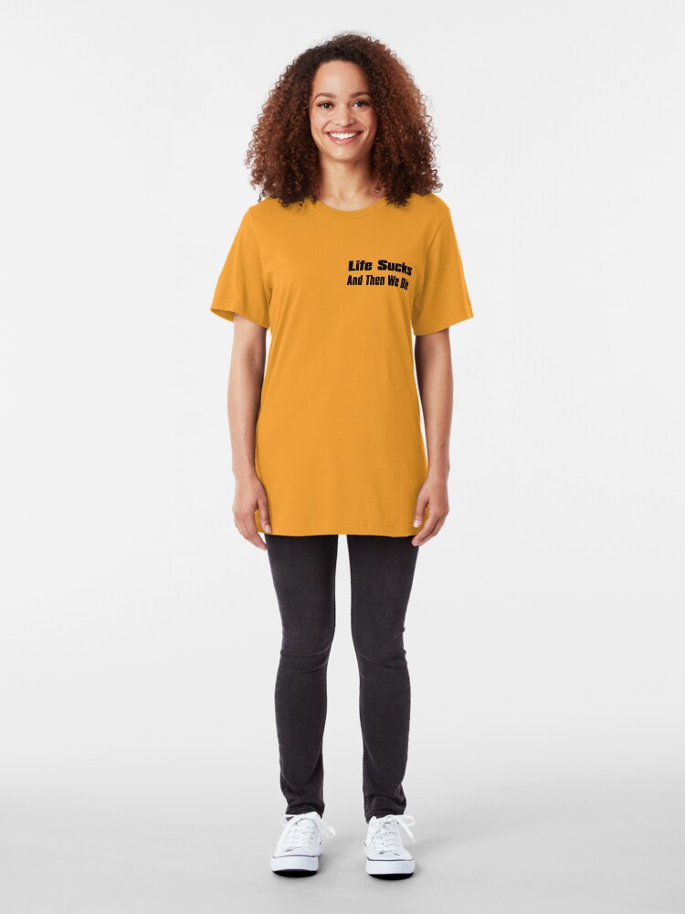 Alternate view of A Bit of Optimism #1 (Small Text) Slim Fit T-Shirt