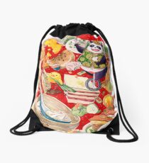 Panda Dim Sum Circus Drawstring Bag