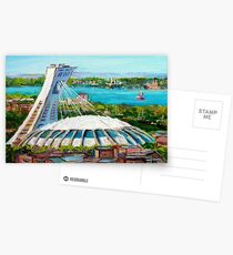 MONTREAL OLYMPISCHE STADION MONTREAL SKYLINE GEMÄLDE Postkarten
