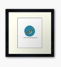 World Polar Azimuthal Equidistant Projection Framed Print