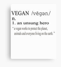 Lienzo Definición vegana: un héroe anónimo