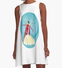 Lady in Red © hatgirl.de (Retro, For Kids, Feminine) A-Line Dress
