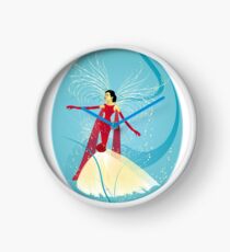 Lady in Red © hatgirl.de (Retro, For Kids, Feminine) Clock