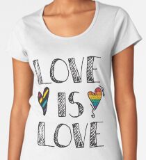 Liebe ist Liebe doodles LGBT Premium Rundhals-Shirt